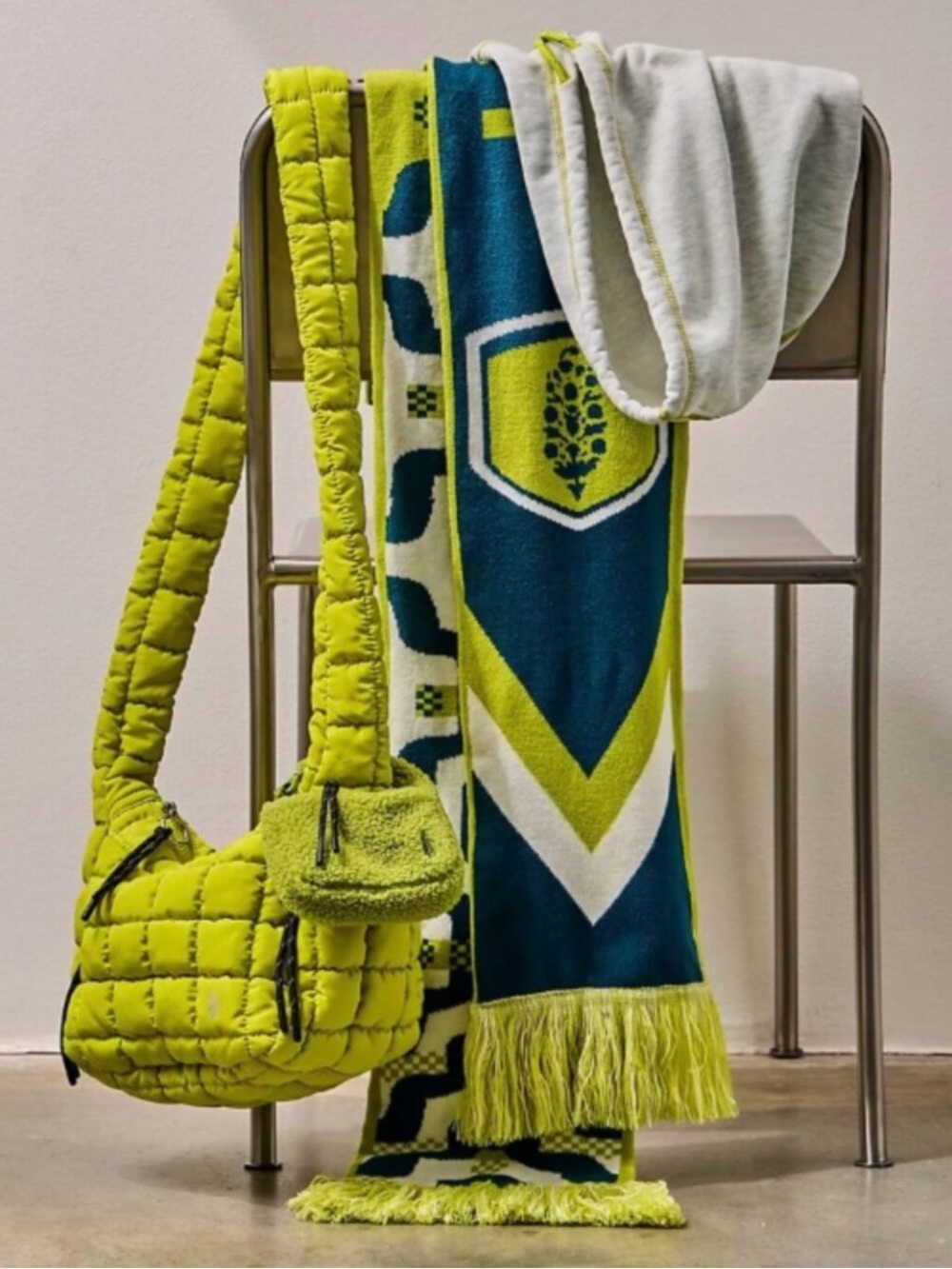 FP Movement Big League Reversible Scarf - Honeydew BNWT